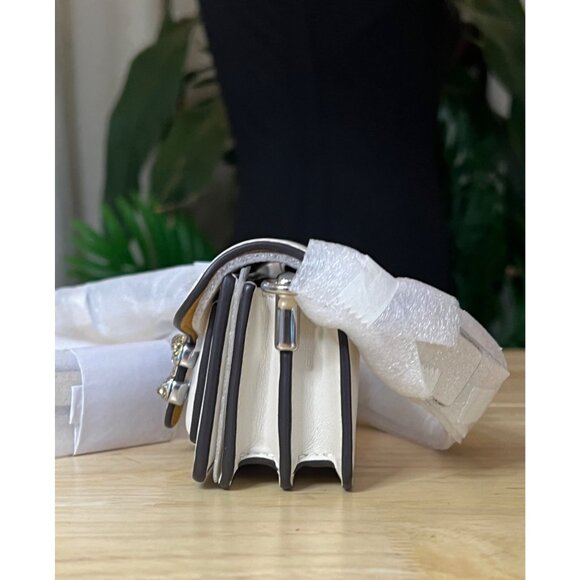 Coach White Tabby 12 with Pave Embellished Front C Logo - Picture 5 of 9